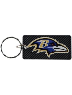 Multi Baltimore Ravens Carbon Printed Acrylic Team Color Logo Keychain