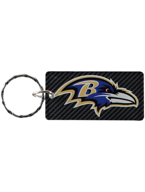 Stockdale Multi Baltimore Ravens Carbon Printed Acrylic Team Color Logo Keychain