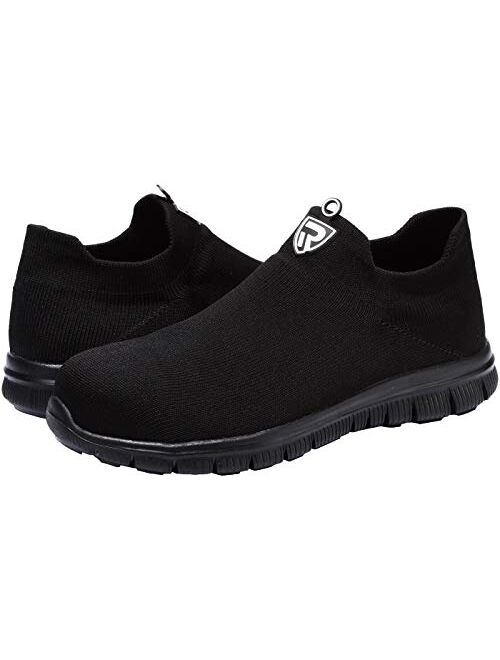 LARNMERN Steel Toe Socks Shoes Work Safety Sneakers Lightweight Industrial & Construction Slip-on Shoe