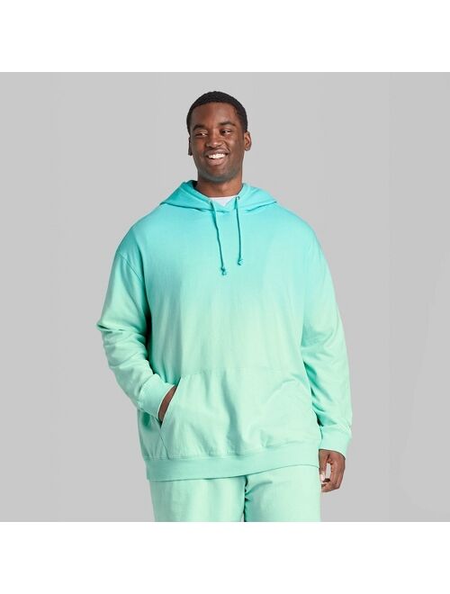 Adult Tie-Dye Regular Fit Hooded Pullover Sweatshirt - Original Use™ Aqua Green