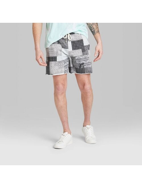 Adult Printed Regular Fit Stretch Jogger Shorts - Original Use™ Gray/Leaf
