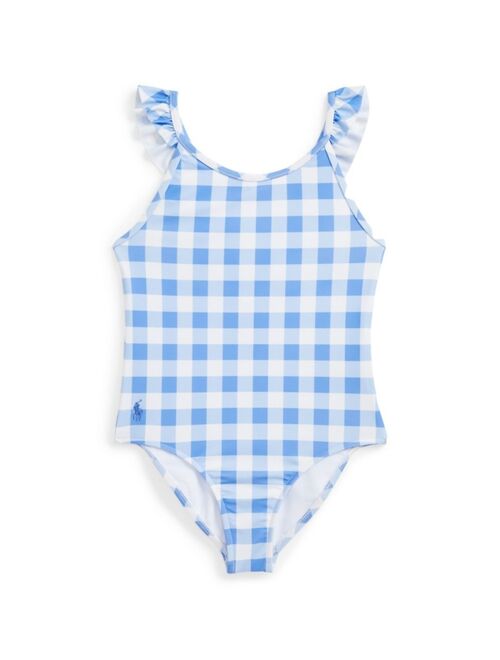 Polo Ralph Lauren Toddler Girls Gingham One-Piece Swimsuit