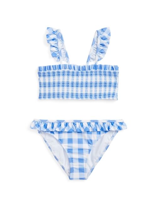 Polo Ralph Lauren Toddler Girls Gingham Two-Piece Swimsuit Set
