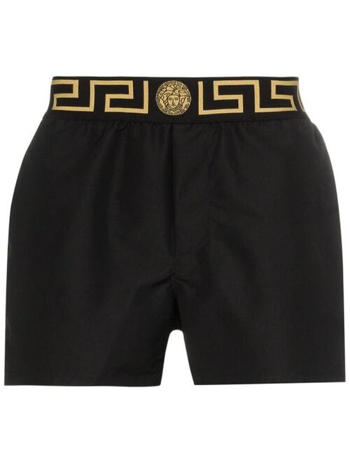 Versace Greca-print swim shorts