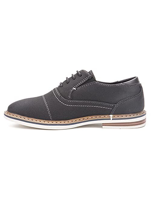 X RAY Footwear Raffy Boy’s Fashion Handcrafted Classic Formal Leather Lace-Up Shoe-Oxford, Cap Toe, Thermoplastic Rubber Outsole