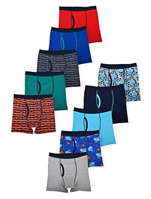 Wonder Nation Clothing Boy's Sports Prints Assorted 10 Pack Boxer Briefs