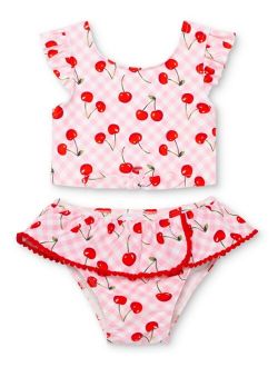 Little Me Baby Girls Cherry 2-Pc. Swimsuit