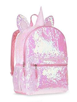 Unicorn 2 Way Sequins Critter Backpack 16 (Pink, One_Size)