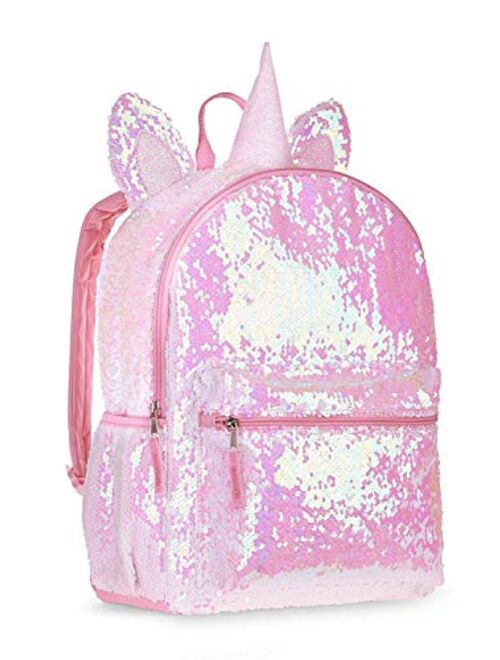 Wonder Nation Unicorn 2 Way Sequins Critter Backpack 16 (Pink, One_Size)