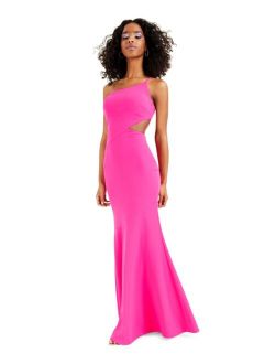 One-Shoulder Side-Cutout Gown