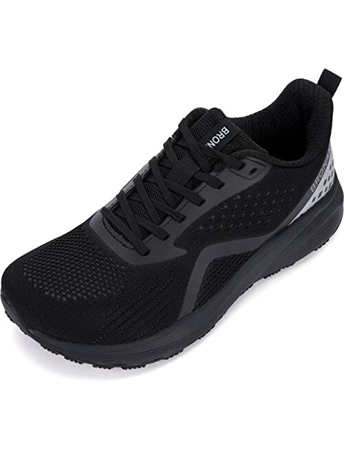 Buy BRONAX Men's Cushioned Supportive Road Running Shoes | Wide Toe Box ...