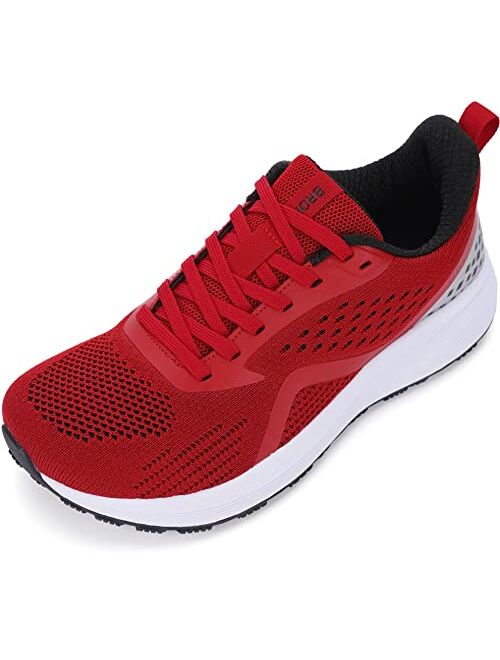 BRONAX Men's Cushioned Supportive Road Running Shoes | Wide Toe Box | Rubber Outsole