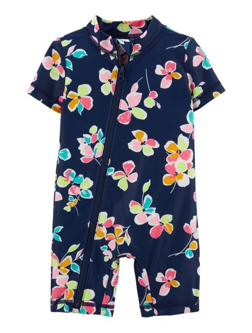 Carter's Baby Girls One-Piece Floral Rashguard