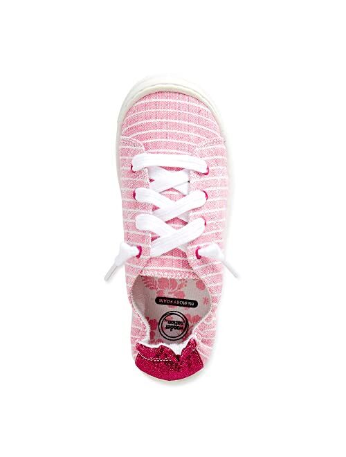 Wonder Nation Little Girl & Big Girl Casual Bump Toe Sneaker (M, Pink