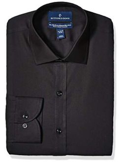 Buttoned Down Men's Xtra-Slim Fit Non-Iron Stretch Poplin Dress Shirt