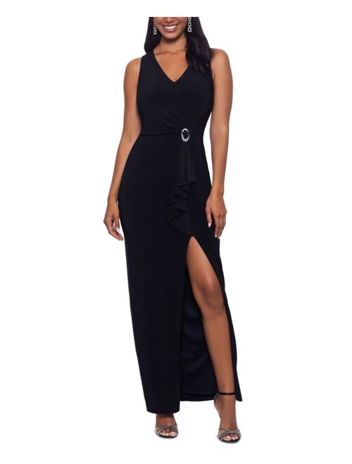 Betsy & Adam Embellished Jersey Gown