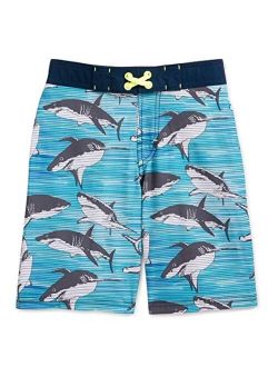 Clothing Shark Stripe Blue Quick Dry Swim Trunk Shorts