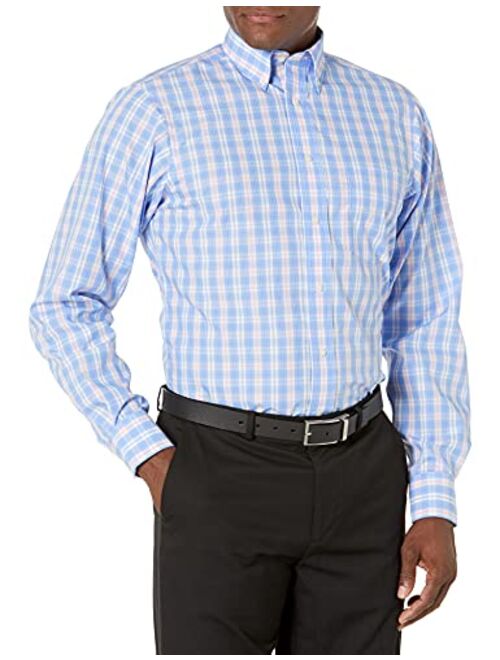 Eagle Men's Dress Shirt Regular Fit Non Iron Stretch Collar Check
