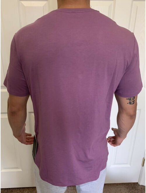Lululemon Men Size S 5 Year Basic V Purple AMVE Tee Shirt Short Sleeve Metal