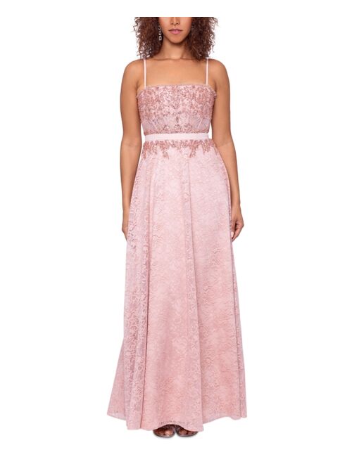 Betsy & Adam Beaded Lace Gown