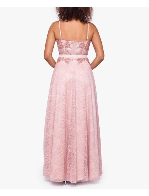 Betsy & Adam Beaded Lace Gown