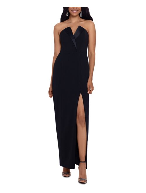 Buy Betsy & Adam Strapless Tuxedo Gown online | Topofstyle
