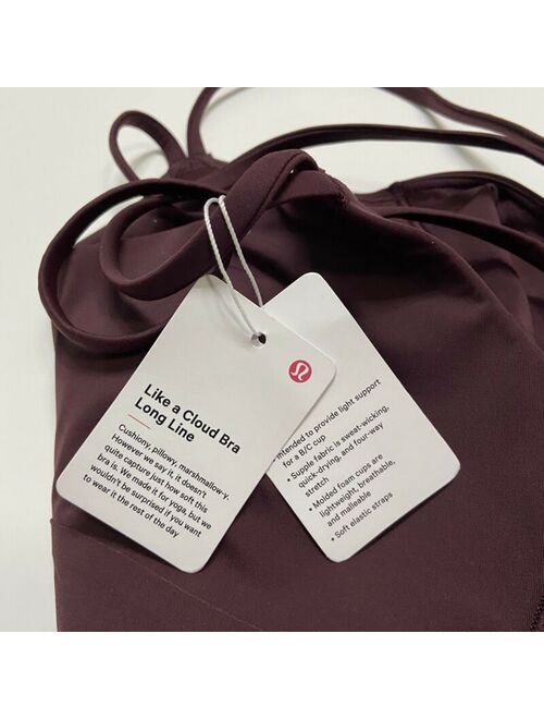 Lululemon Like a Cloud Bra Long Line B/C Cup - Cassis, Size 4