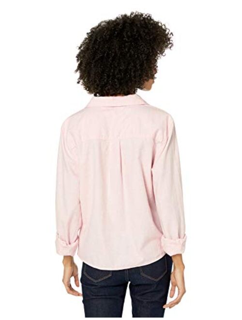 Goodthreads Women's Brushed Twill Tie-Front Shirt