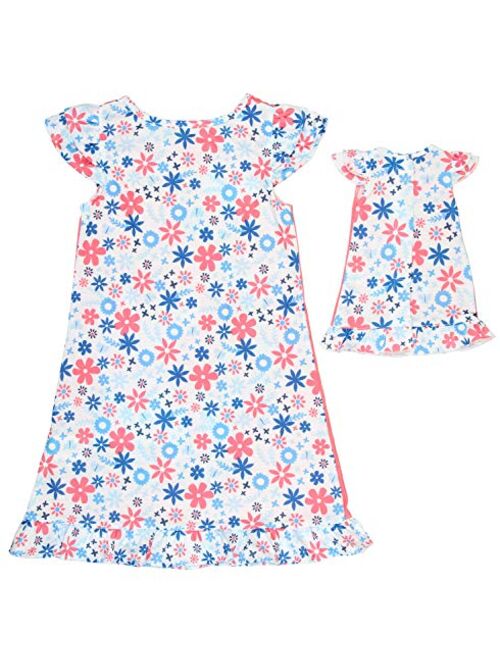 Seven Times Six Peppa Pig Toddler Girls Spring Bicycle Nightgown with Matching Gown for 18" Doll
