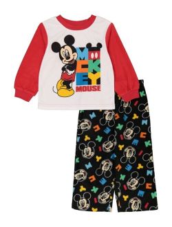 Mickey Mouse Toddler Boys Pajamas, 2 Piece Set
