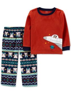 Toddler Boys 2-Pc. Snug-Fit Rocket Fleece Pajamas