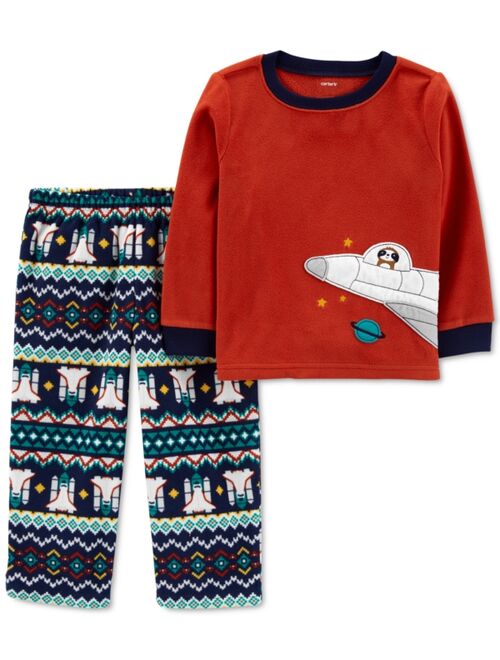 Carter's Toddler Boys 2-Pc. Snug-Fit Rocket Fleece Pajamas