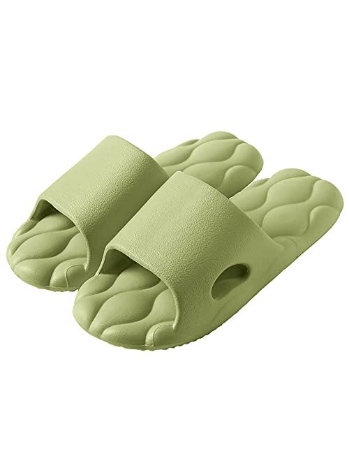 8years Womens Spa Slippers Pebble Massage Soft Slides Bath Shower Slippers Lightweight Quick Drying Bedroom Spa House Sandals for Women and Men