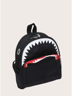 Kids Cartoon Shark Design Backpack