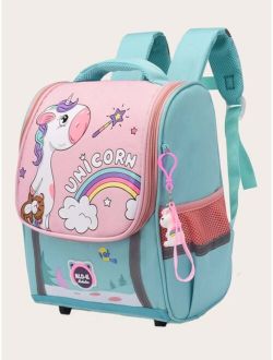 Girls Cartoon Unicorn Graphic Backpack