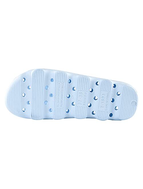 BAI HOU Shower Slipper,Slippers with Drainage Holes,Quick Drying Non-Slip Slippers, Bathroom Slippers Gym Slippers Soft Sole Open Toe House Slippers for Men and Women EVA