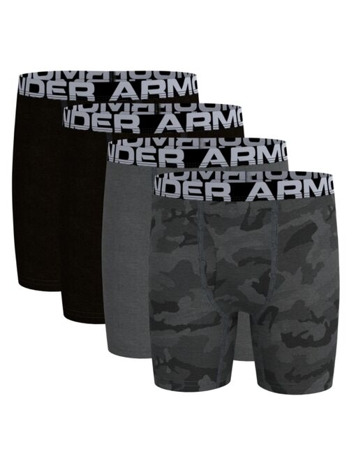 Under Armour Big Boys Camo Boxers Set, Pack of 4