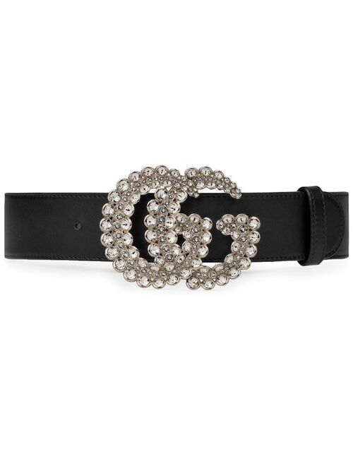 Gucci GG crystal leather belt