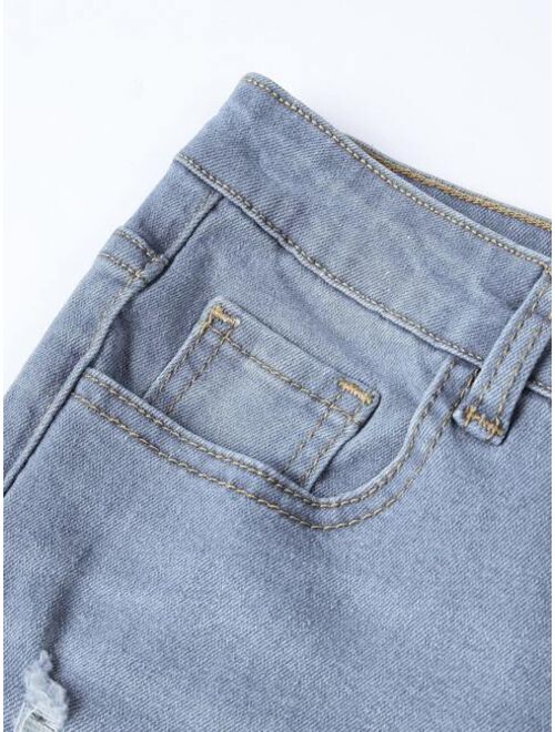 Shein Boys Slant Pocket Ripped Jeans
