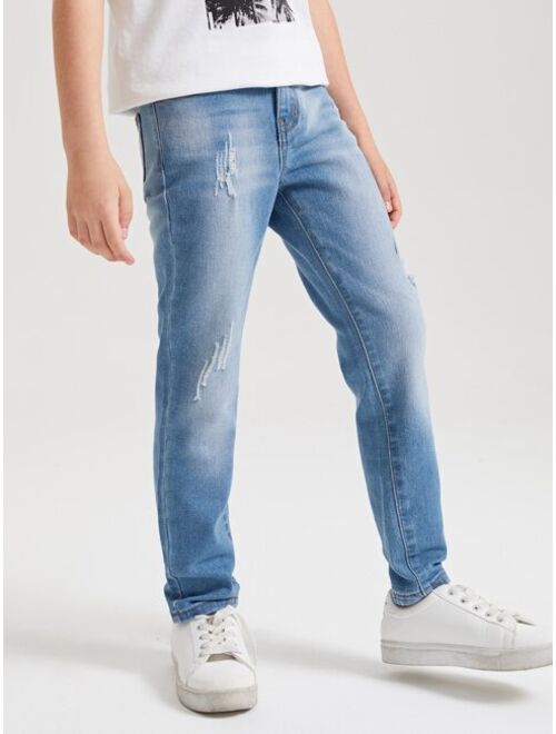 Shein Boys Ripped Ombre Jeans