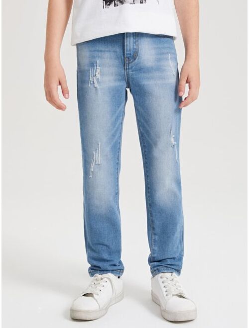 Shein Boys Ripped Ombre Jeans