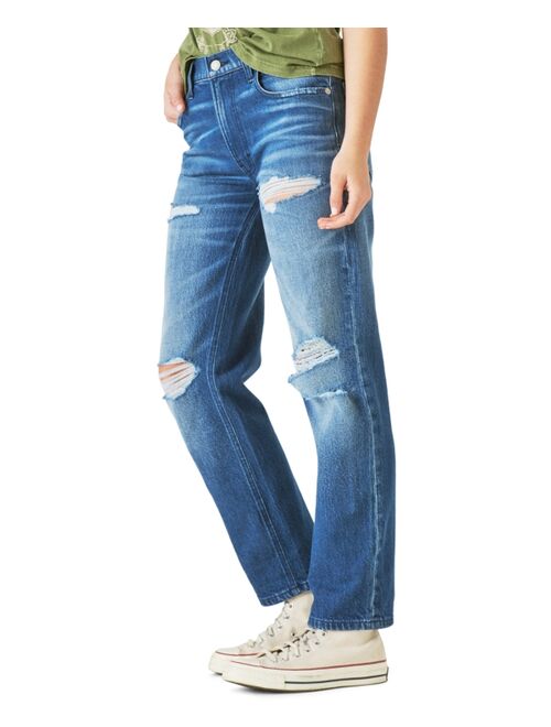 Lucky Brand Mid-Rise Distress Boy Ankle Jeans