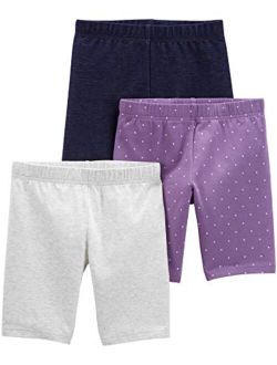 Babies, Toddlers and Girls' Bike Shorts, Pack of 3