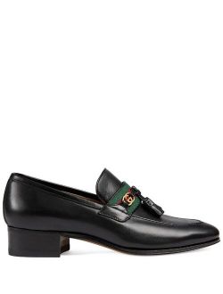 Web detailed GG motif loafers