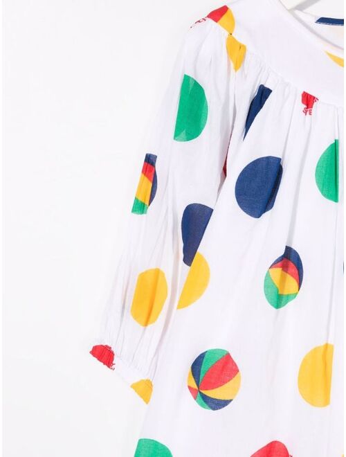 Stella McCartney Kids balloon polka-dot print dress