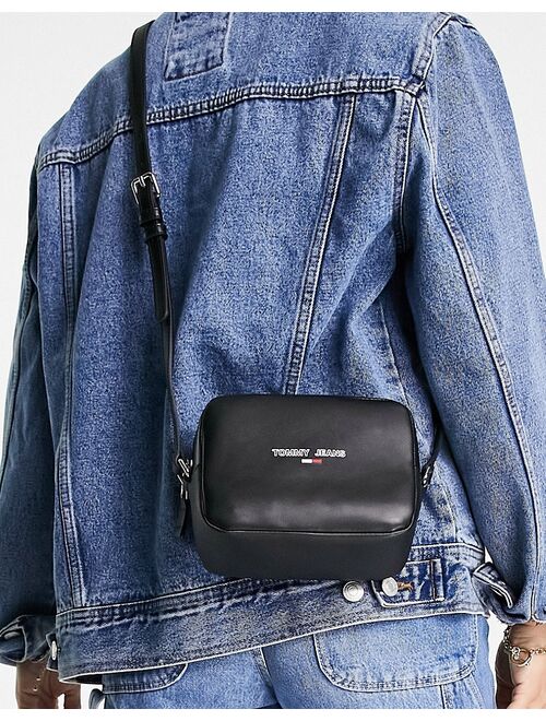 Tommy Hilfiger Tommy Jeans pu crossover body bag in black