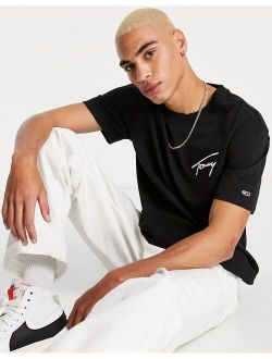 Tommy Jeans signature logo classic fit t-shirt in black