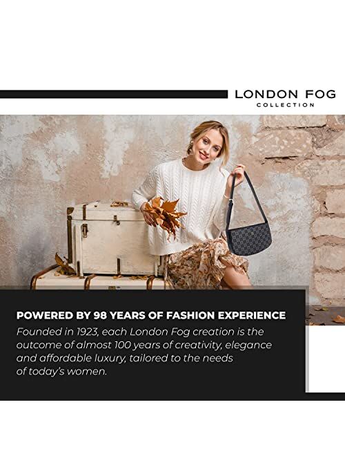 London Fog IRIS Shoulder Bag for Women with Adjustable Strap