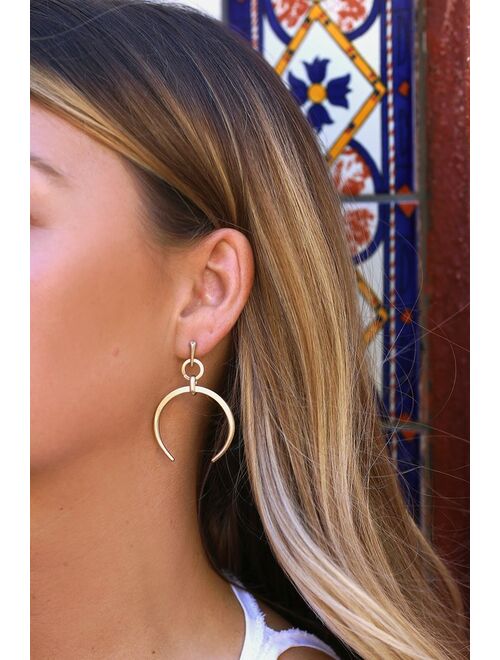 Lulus Desert Daydream Gold Earrings