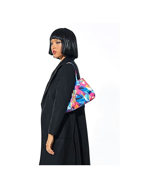 JURLEA Fashion Clutch Purse Silk Shoulder Tote Bags Colorful Crossbody Bags for Women Top-Handle Handbags